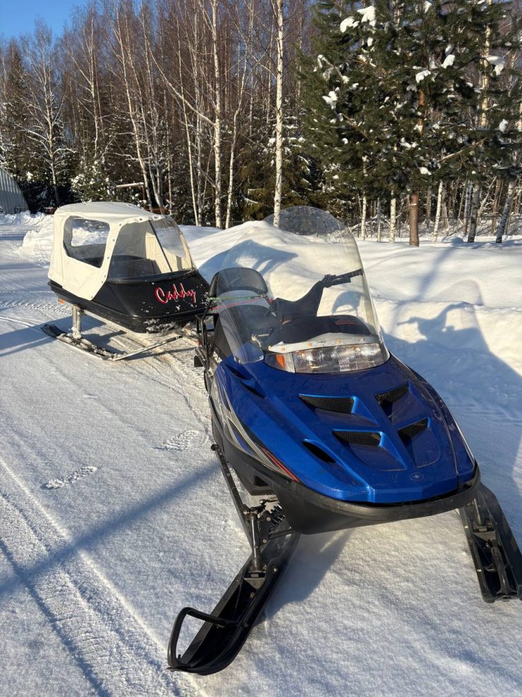Аренда снегохода с санями